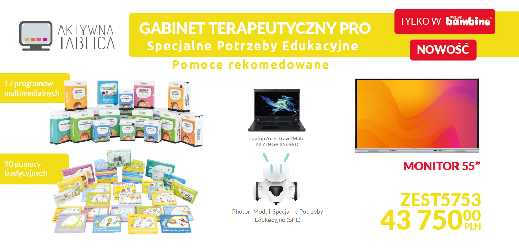 Gabinet Terapeutyczny PRO od Moje Bambino. Oferta SPE w ramach programu Aktywna Tablica 2021