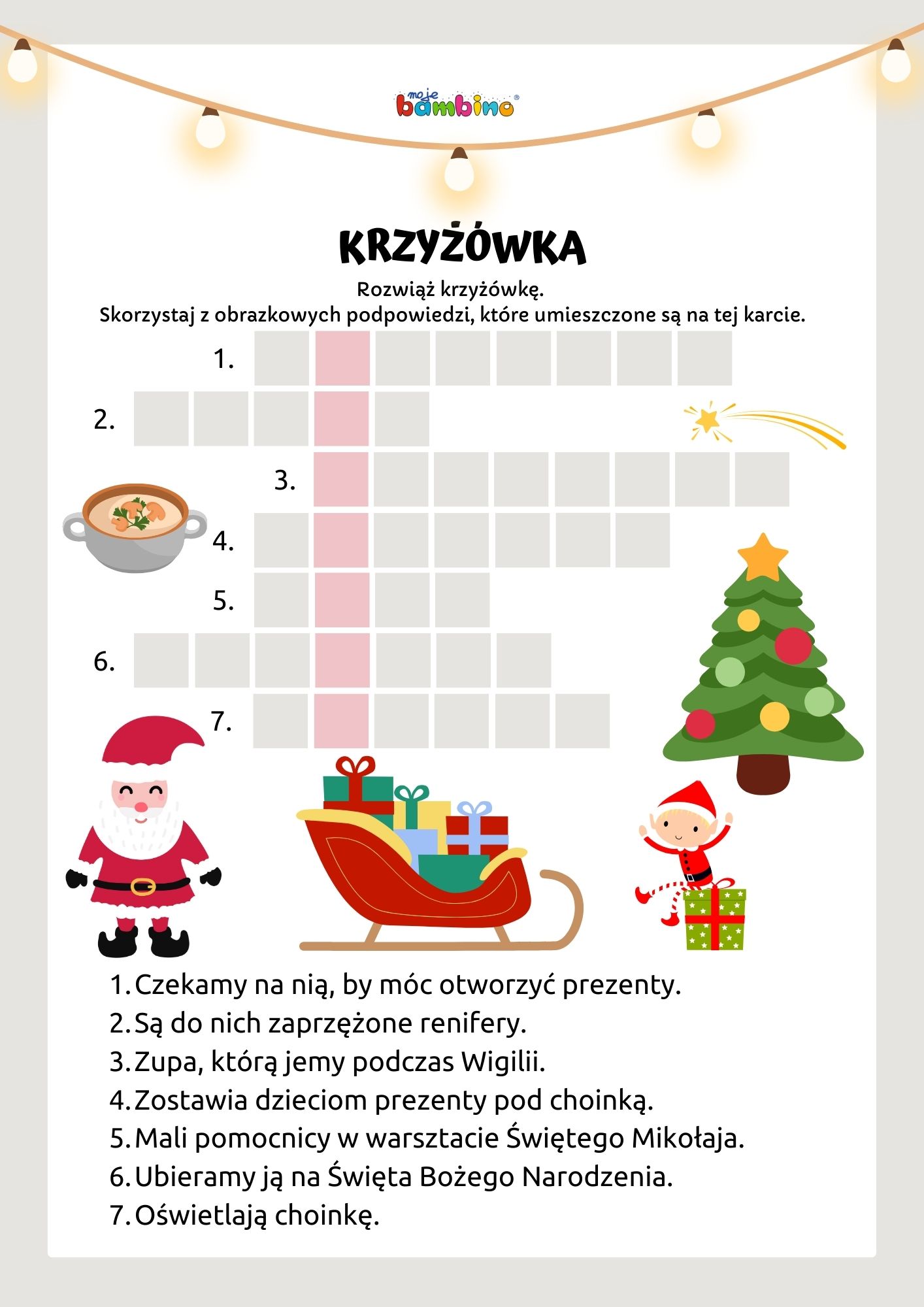 Sprawdzian Z Adwentu I Bożego Narodzenia mojebambino.pl