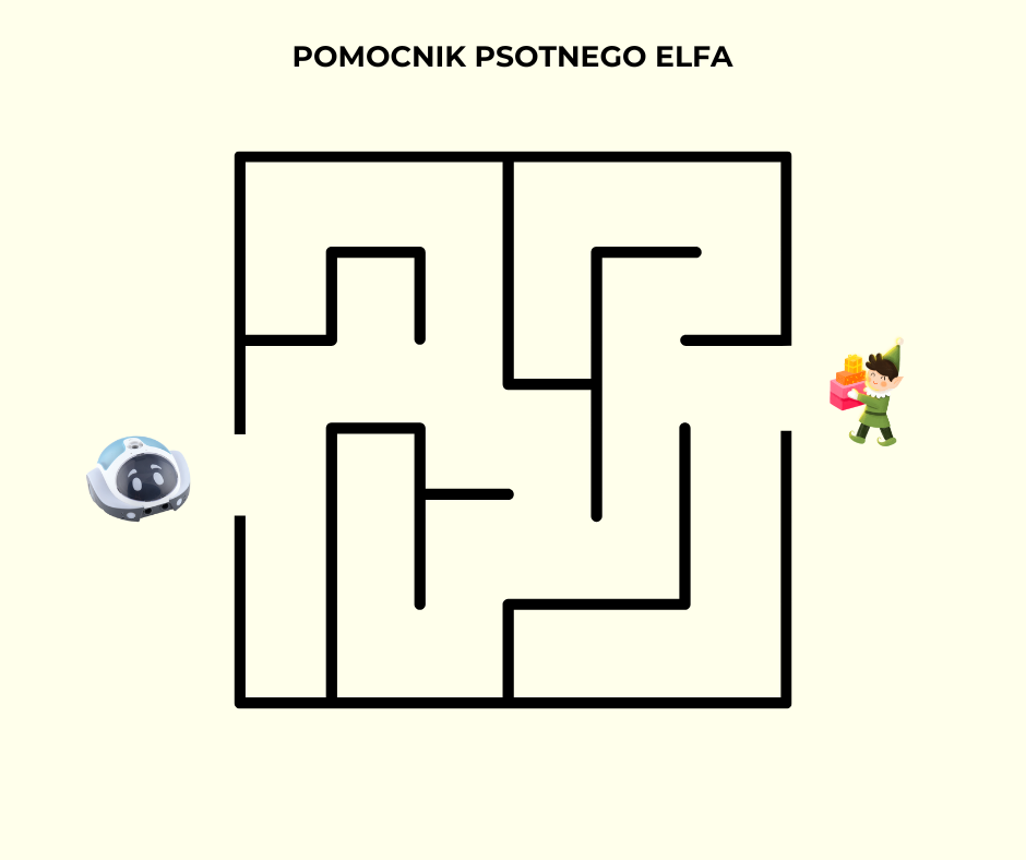 pomocnik psotnego Elfa - labirynt do pobrania 