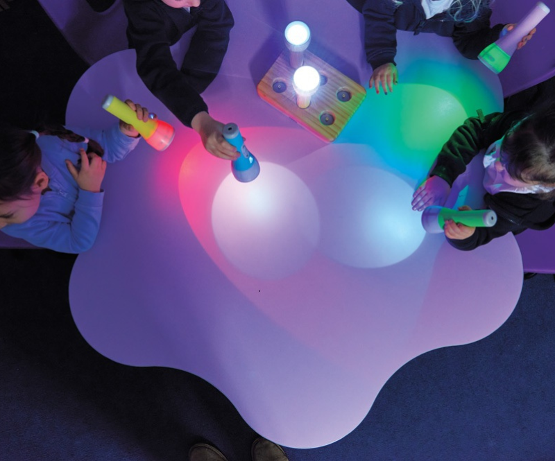 zabawy z światłem w przedszkolu moje bambino