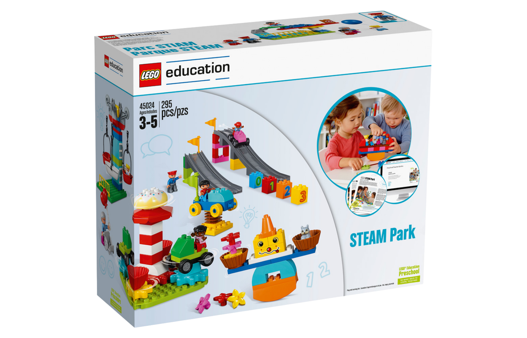 pudełko zestawu lego education steam park moje bambino
